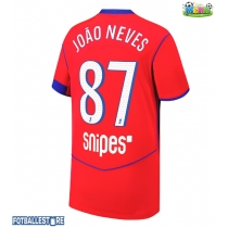Paris Saint-Germain Joao Neves #87 Tredjedrakt 2025-26 Kortermet